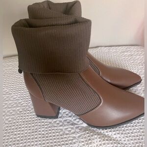 Brown socks Ankle Boots for Women